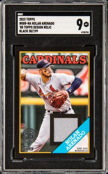 2023 Topps Nolan Arenado Game-Used 88 Topps Design Relics Black #88R-NA card image