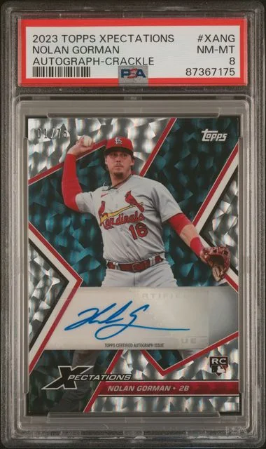 2023 Topps Nolan Gorman Xpectations Autographs Crackle #XA-NG card image