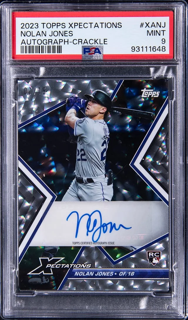 2023 Topps Nolan Jones Xpectations Autograph Crackle #XA-NJ card image