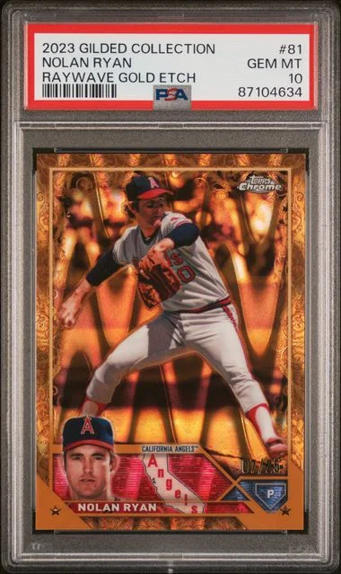 2023 Topps Nolan Ryan Gilded Collection Raywave Gold Etch #81 card image