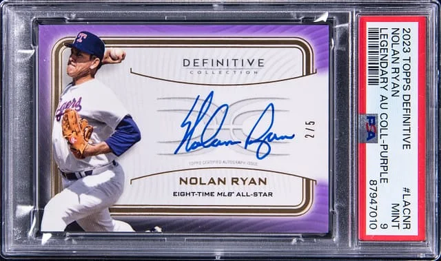2023 Topps Nolan Ryan Definitive Legendary Autograph Collection Purple #LAC-NR card image