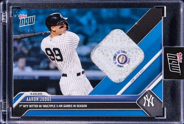 2023 Topps Now Aaron Judge Base Relic Blue #904C card image