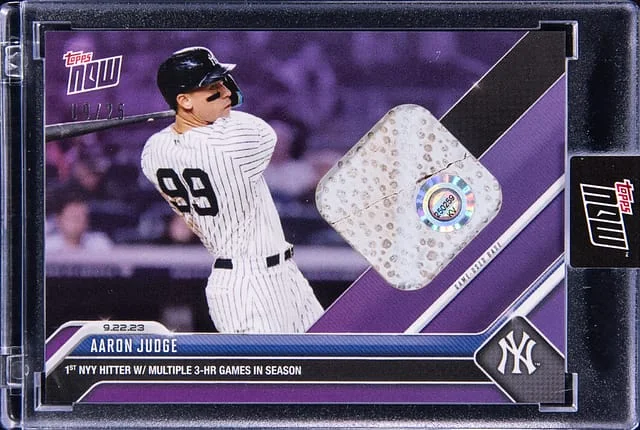 2023 Topps Now Aaron Judge Base Relic Purple #904D card image