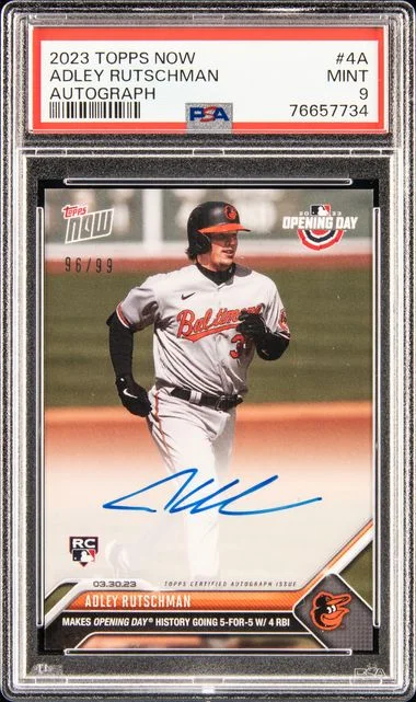 2023 Topps Now Adley Rutschman Autograph #4A card image