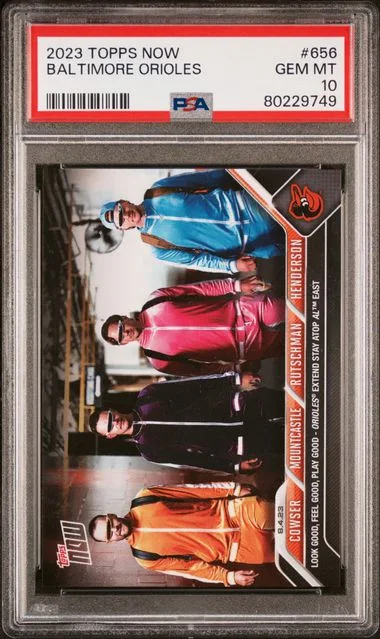 2023 Topps Now Adley Rutschman /Colton Cowser/Gunnar Henderson /Ryan Mountcastle #656 card image