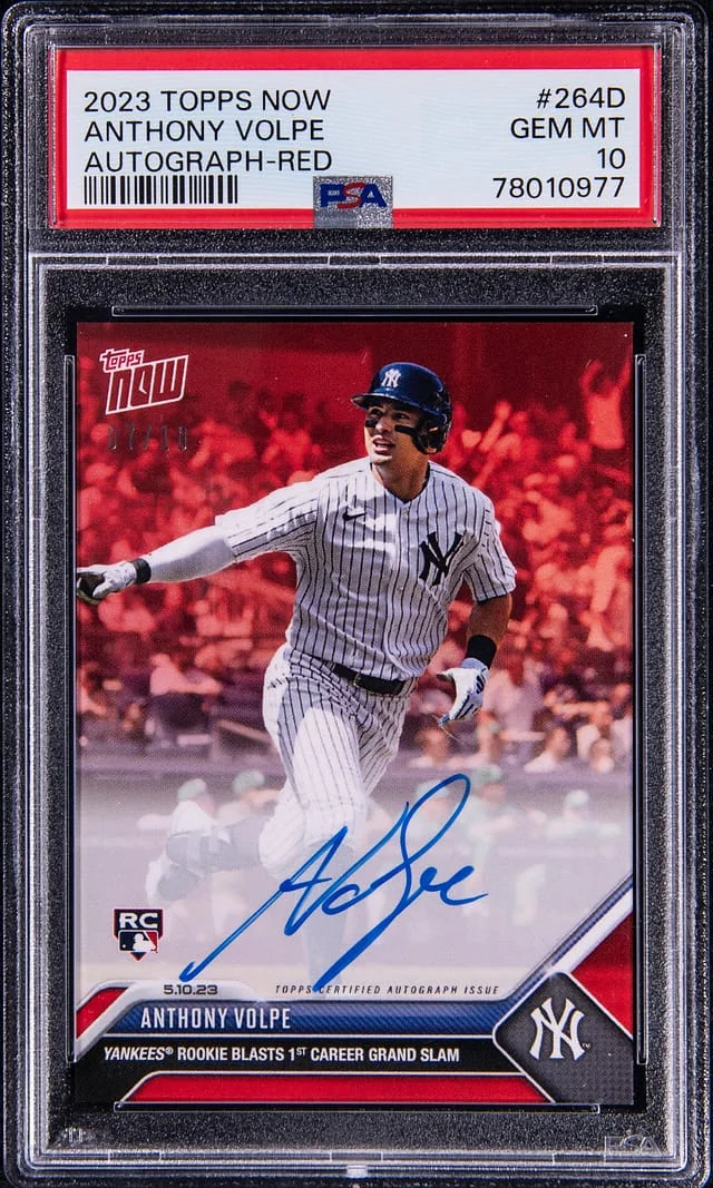 2023 Topps Now Anthony Volpe Autograph Red #264D card image