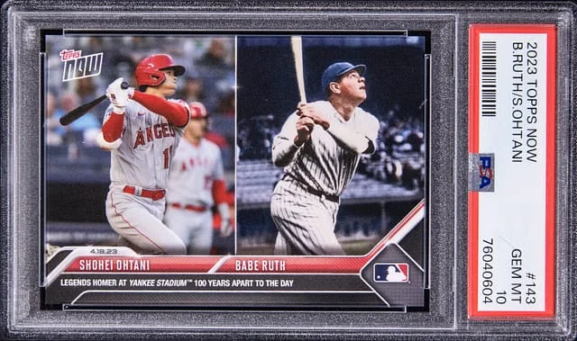 2023 Topps Now Babe Ruth, Shohei Ohtani #143 card image