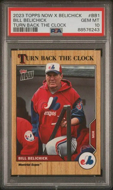 2023 Topps Now Bill Belichick X Turn Back The Clock #BB1 card image