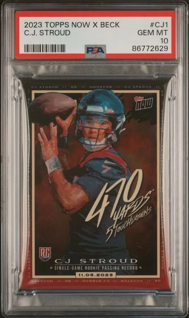2023 Topps Now C.J. Stroud X Tyson Beck #CJ1 card image
