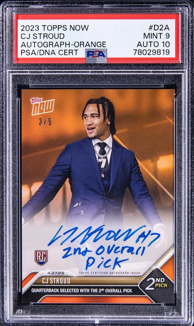 2023 Topps Now CJ Stroud Autograph-Orange #D2A card image