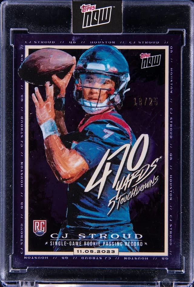2023 Topps Now CJ Stroud - Topps Encased Purple #CJ1 card image
