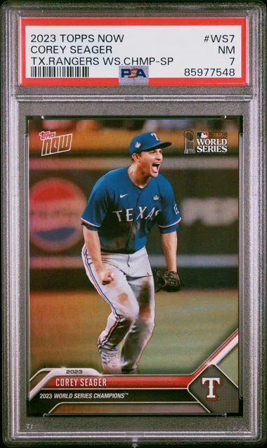 2023 Topps Now Corey Seager Texas Rangers World Series Champions SP #WS7 card image