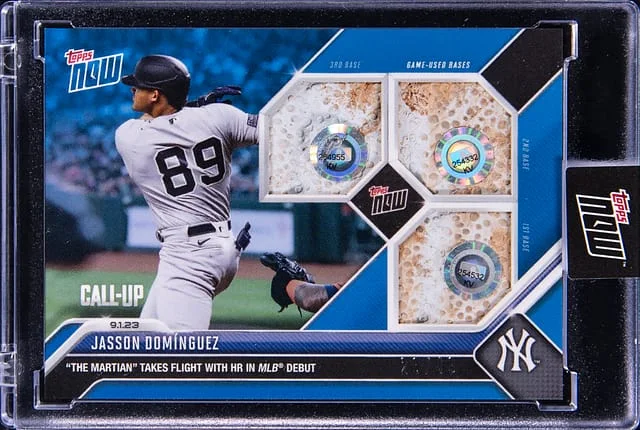 2023 Topps Now Jasson Dominguez Relic - Topps Encased Call-Up #798B card image