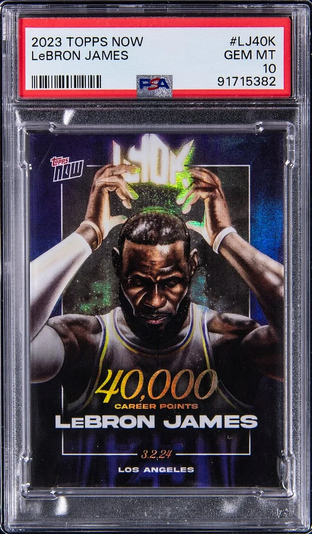 2023 Topps Now LeBron James 40,000 Career Points #LJ40K card image