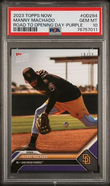 2023 Topps Now Manny Machado Road To Opening Day Purple #OD284 card image