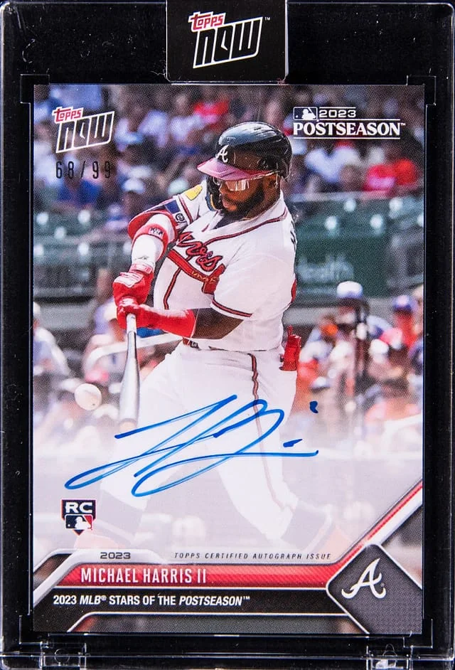 2023 Topps Now Michael Harris II Postseason Autograph #PSMH-A card image