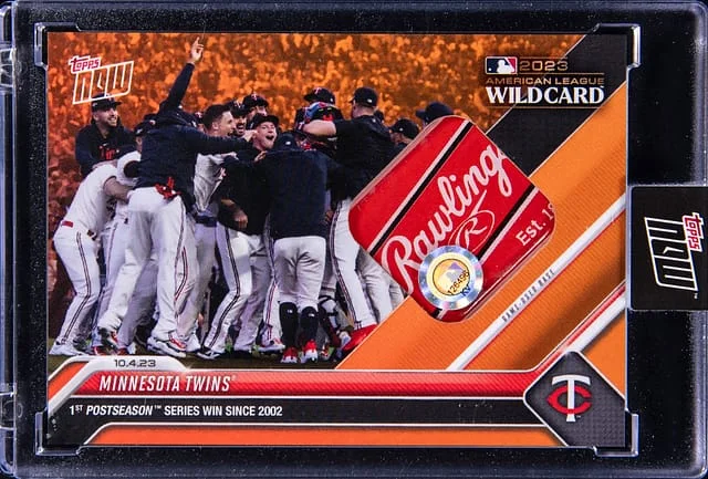 2023 Topps Now Minnesota Twins Game-Used AL Wild Card Base Relics Orange #966F card image
