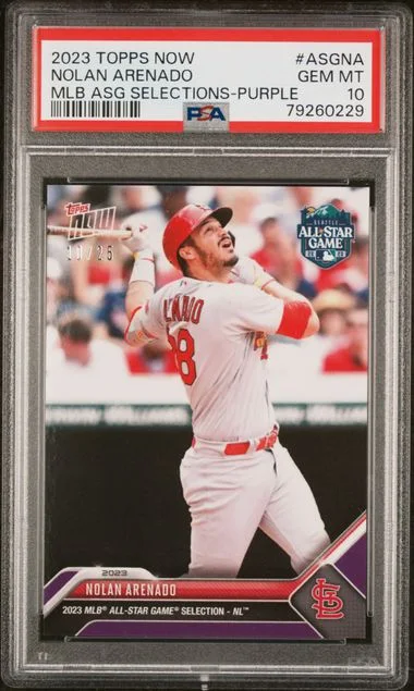 2023 Topps Now MLB All-Star Game Selections Purple Asgna Nolan Arenado #no-number card image