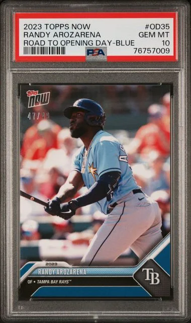 2023 Topps Now Randy Arozarena Road To Opening Day Blue #OD-35 card image