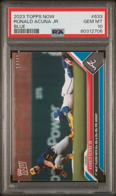 2023 Topps Now Ronald Acuna Jr. Blue #633 card image