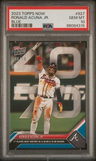 2023 Topps Now Ronald Acuna Jr. Blue #927 card image
