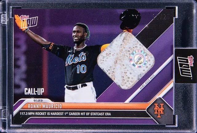 2023 Topps Now Ronny Mauricio Relic - Topps Encased Call-Up Base Relic Purple #796C card image