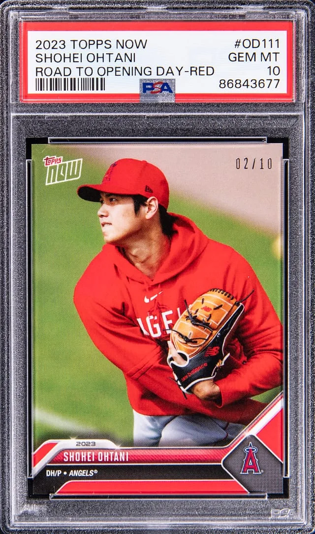 2023 Topps Now Shohei Ohtani Road to Opening Day Orange #OD-111 card image