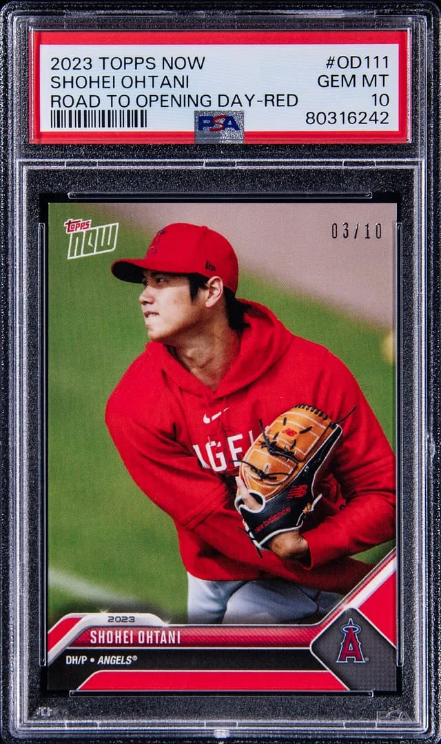 2023 Topps Now Shohei Ohtani Road To Opening Day Red #OD111 card image