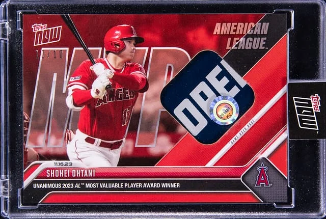 2023 Topps Now Shohei Ohtani Base Relic Red #OS-16RD card image