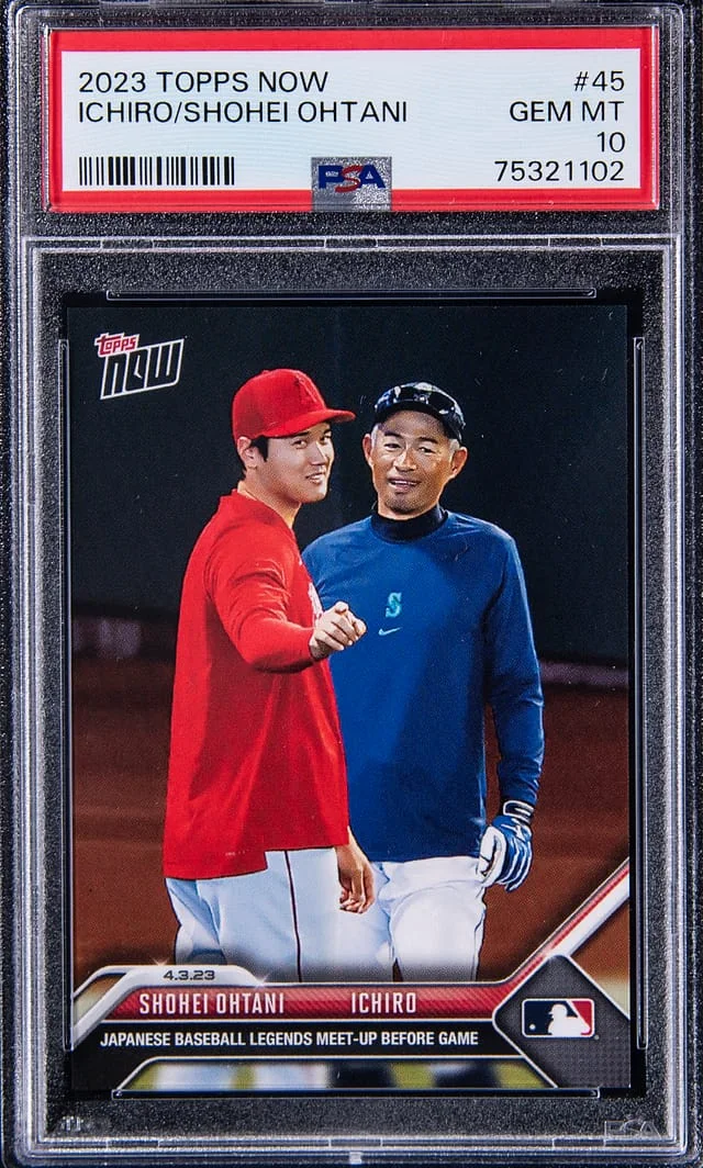 2023 Topps Now Shohei Ohtani/Ichiro #45 card image