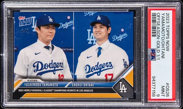 2023 Topps Now Shohei Ohtani/Yoshinobu Yamamoto Offseason Gold #OS-26 card image