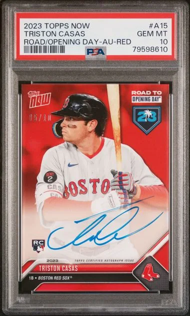 2023 Topps Now Triston Casas Road To Opening Day Autographs Red #A15 card image