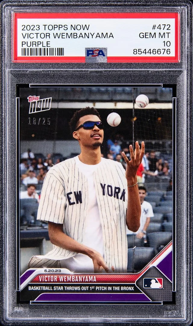 2023 Topps Now Victor Wembanyama Purple #472 card image