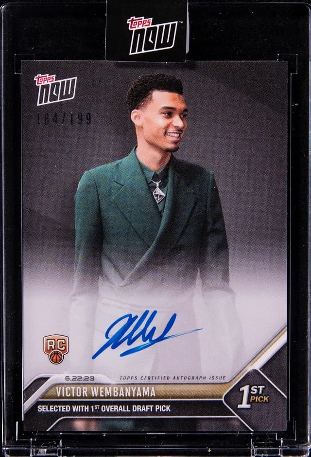 2023 Topps Now Victor Wembanyama Basketball Draft Autographs #D-14 card image