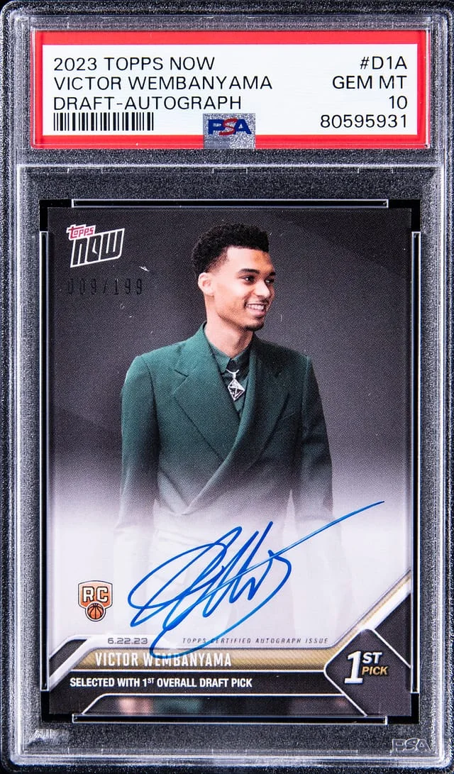 2023 Topps Now Victor Wembanyama Draft Autograph #D-1A card image