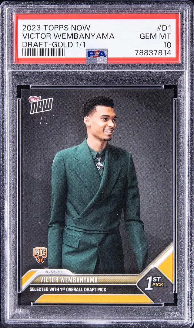 2023 Topps Now Victor Wembanyama Draft Gold #D1 card image