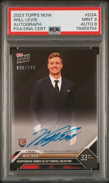 2023 Topps Now Will Levis Autograph #D3A card image