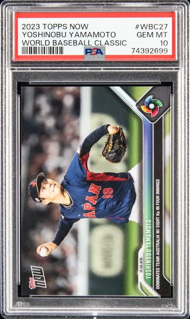 2023 Topps Now Yoshinobu Yamamoto World Baseball Classic #Wbc27 card image
