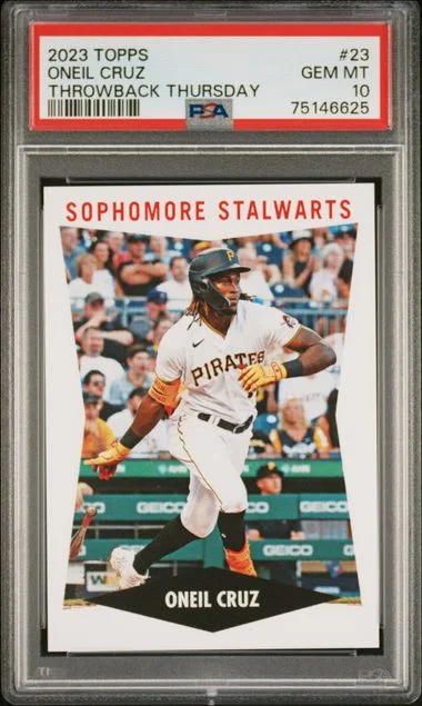 2023 Topps Oneil Cruz Throwback Thursday #23 card image