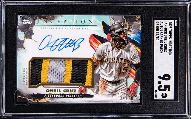 2023 Topps Oneil Cruz Inception Autograph Patch Green #IAP-OCR card image