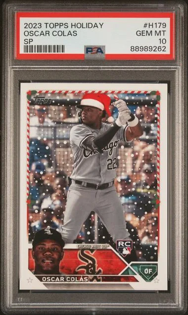 2023 Topps Oscar Colas Holiday SP #H179 card image