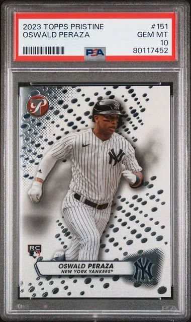 2023 Topps Oswald Peraza Pristine #151 card image