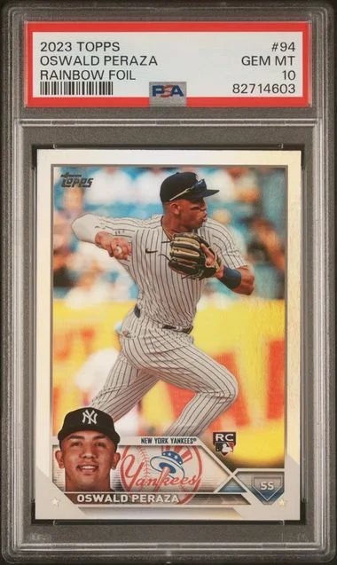 2023 Topps Oswald Peraza Green Foil #94 card image