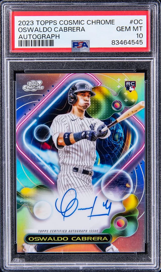 2023 Topps Oswaldo Cabrera Cosmic Chrome Autograph #CCA-OC card image