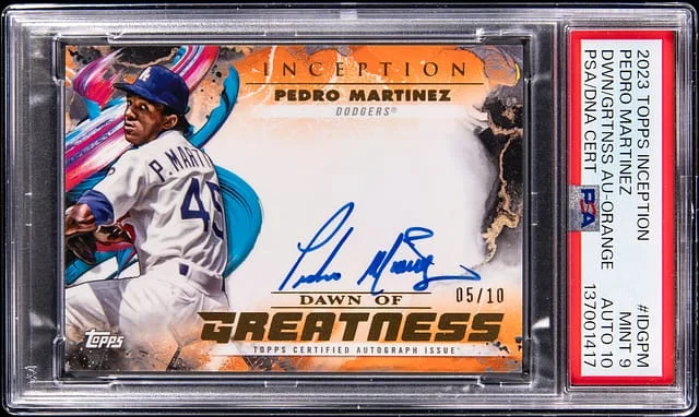 2023 Topps Pedro Martinez Inception Dawn of Greatness Autograph Orange #IDG-PM card image