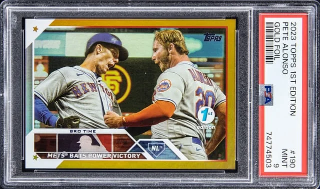 2023 Topps Pete Alonso 1st Edition Gold Foil #190 card image