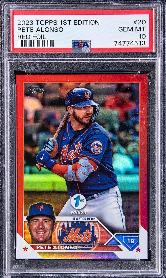 2023 Topps Pete Alonso 1st Edition Red Foil #20 card image