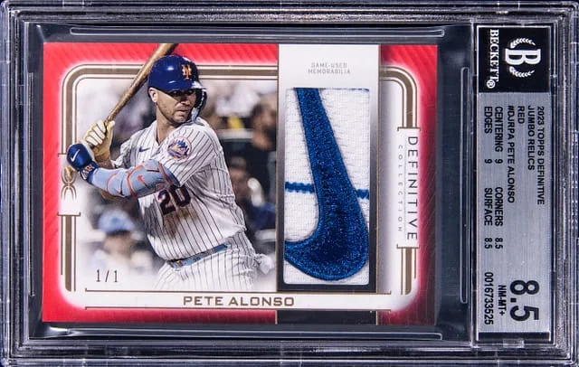 2023 Topps Pete Alonso Definitive Jumbo Relics Red #DJRPA card image