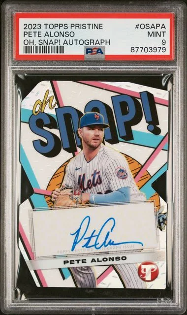 2023 Topps Pete Alonso Pristine Oh, Snap! Autograph #OSA-PA card image