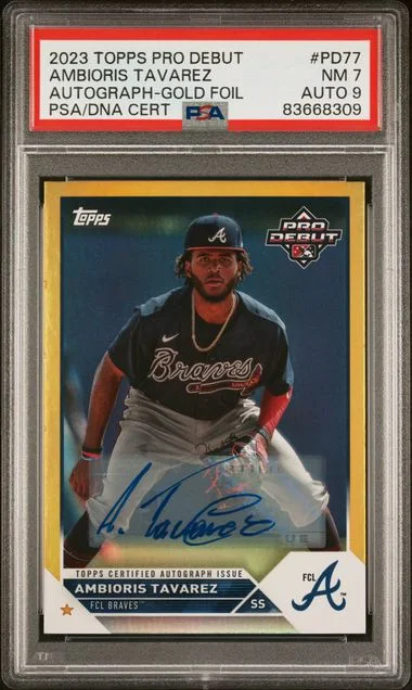 2023 Topps Pro Debut Ambioris Tavarez Autograph-Gold Foil #PD77 card image